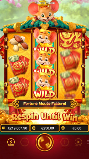 Wilds e respins em Fortune Mouse